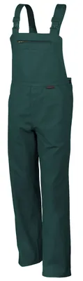 Produktbild von Qualitex Arbeitshose - classical Latzhose - pflegeleichter Blaumann aus reiner Baumwolle - in Farbe: grün - Herren: 44 - Damen: 38