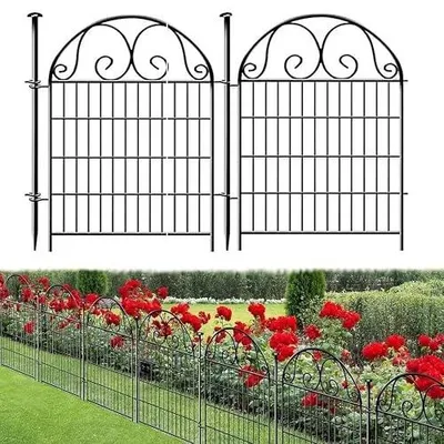 Zdjęcie produktu dla Ogrodzenie ogrodowe dekoracyjne metalowe do klombu 90X70 cm