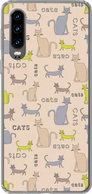Produktbild von MuchoWow® Handyhülle Schutzhülle Hülle für Telefoonhoesje Huawei P30 Muster - Katze - Zitat - Jungen - Mädchen - Kinder - Kind Silikon Softcase Handy Hülle - Kartenbesitzer