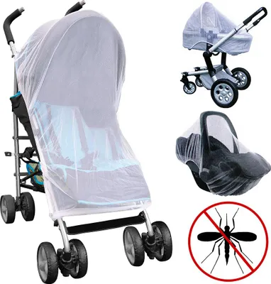 Produktbild von Moskitonetz für Kinderwagen, Tragebett, Buggy, Jogger etc. - 90x140cm