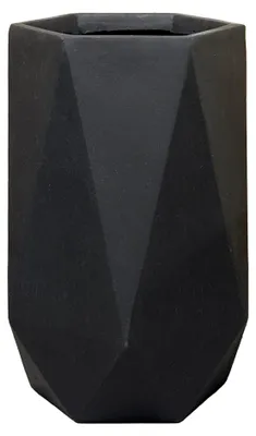 Produktbild von Pflanzkübel aus Beton Provencelia PRISME Schwarz Matt, Ø32 cm x H44 cm, frostbeständig
