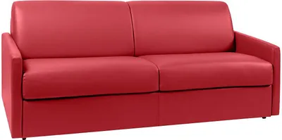 Produktbild von 4-Sitzer-Sofa mit Express-Klappmechanismus aus CALIFE- - Farbe: rot - Maße der Liegefläche: 160 cm - Matratze 14 cm