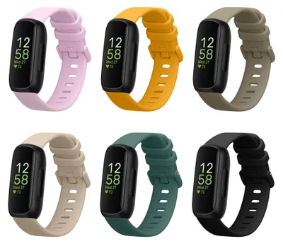 Produktbild von kwmobile 6x Sportarmband kompatibel mit Fitbit Inspire 3 / Inspire 2 / Ace 3 Armband - Großes Set Smartwatch Armband in verschiedenen Farben