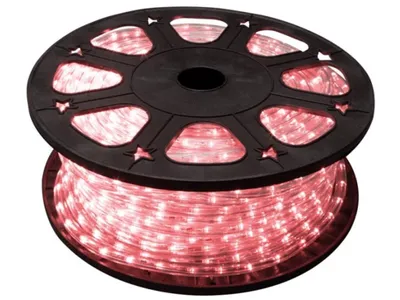 Produktbild von HQ-Power LED-Lichtschlauch 45 m, 36 LEDs pro Meter, rot, IP44, 360 Grad Beleuchtung, flexibel und