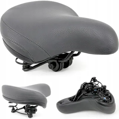 Produktbild von JET S172 Klassischer Fahrradsattel mit Federn Dunkelgrau
