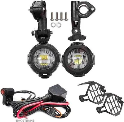 Image de Lampe LED pour moto - Visibilité améliorée - 3 modes d'éclairage - 40 watts - Noir