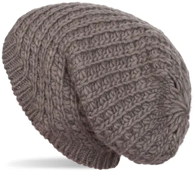 Produktbild von styleBREAKER Uni Strick Beanie Mütze grob gestrickt, Slouch Longbeanie, Grobstick Winter Strickmütze 04024158