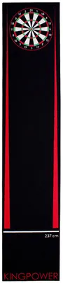 Produktbild von Kingpower Dartteppich mit Abwurflinie, Dart Zubehör mit Motiv, Dartmatte mit Oche, pflegeleichter Teppich rutschfest , Auswahl:Design 8 - 290 x 60 cm