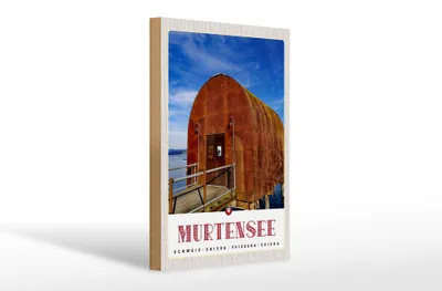 Produktbild von Holzschild Reise 20x30cm Murtensee Österreich Blechhaus Natur