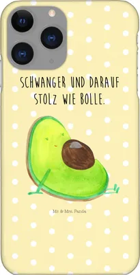 Produktbild von Mr. & Mrs. Panda Iphone 11 Pro Handyhülle Avocado Schwangerschaft - Gelb Pastell - Geschenk, Große Liebe, Handy Case, Premium Kunststoff, Wunder