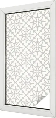 Produktbild von Buntglas Fensterfolie – 100x50 cm – Stained-Glass Design – blickdichte dekorative Sichtschutzfolie – selbstklebend, UV-Schutz – Blumenrosetten