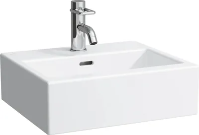 Produktbild von Laufen LIVING CITY, 815432, Handwaschbecken, unterbaufähig, Sanitärkeramik, weiß, 450x380x140, 1 Hahnloch mittig, mit Überlauf, 1 Stk.