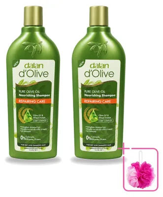 Immagine prodotto di 2 flaconi di shampoo all'olio d'oliva per la riparazione dei capelli secchi e danneggiati, 400 ml ciascuno - confezione risparmio - 2 pezzi