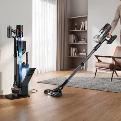Zdjęcie produktu dla Bezprzewodowy odkurzacz pionowy Hyundai Vortex Pro z stacją dokującą