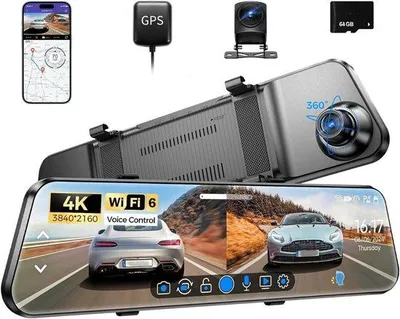 Obrázek produktu pro Čtvercová Full HD autokamera s nočním viděním, snímačem pohybu, parkovacím režimem a nepřetržitým nahráváním