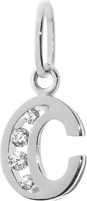Produktbild von Buchstabe C Kleine Kettenanhänger 925 Sterlingsilber 8mm Alphabet Zirkonia 9175