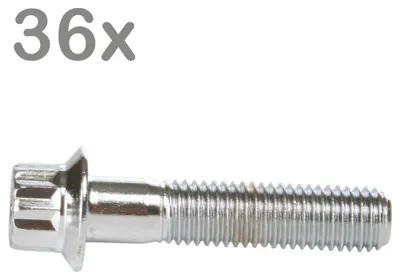 Obrázok produktu pre 36 skrutiek na ráfiky M7x32 z chrómovanej ocele pre ráfiky BBS, Rial, Schmidt, O.Z. a Dynatech Carline