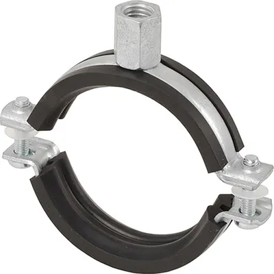 Obrázok produktu pre 10 kusov - Skrutkovacia objímka na rúry Regular M8/10 26-30 mm (3/4") pozinkovaná s vložkou : 26-30 mm Veľkosť: 26-30 mm