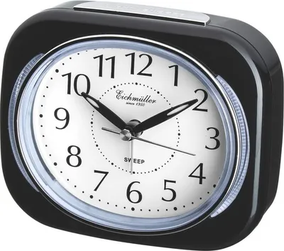 Produktbild von Reisewecker Wecker mit Blinklicht Alarm und schleichende Sekunde schwarz