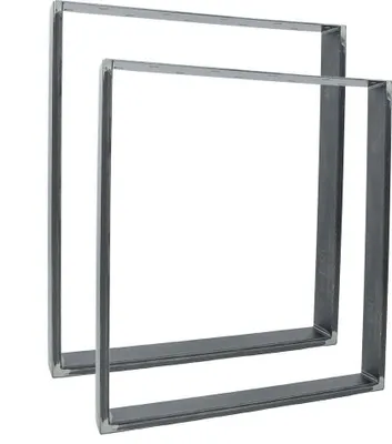 Produktbild von Natural Goods Berlin Möbelkufen RECHTECK, Tischkufen, Tischbeine, Tischgestell, Esstisch, Bank, Couchtisch, Industrial, B50xH72 cm, 2 Stück