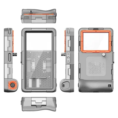 Produktbild von Wasserdichte Handyhülle, Unterwasser-Schutz, Schwimmen & Duschen, nur für iOS und Handys bis 6,9 Zoll, wasserdichte Tasche,2pcs