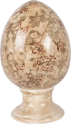 Produktbild von Clayre & Eef Dekorationsfigur Ei Ø 15x24 cm Beige Keramik