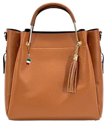 Produktbild von Florence Leder Tasche Damen Umhängetasche Handtasche tan hellbraun 13x30x21cm OTF157C
