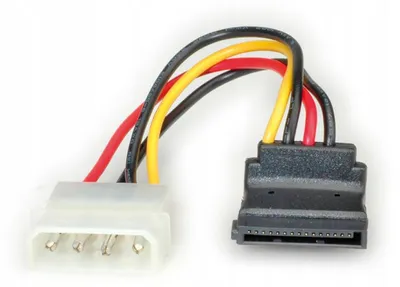 Produktbild von ROLINE Stromkabel 4-Pin HDD auf SATA 90° 0,1m