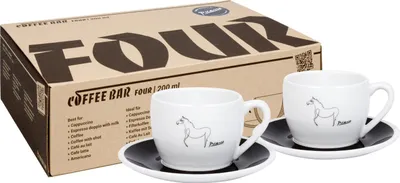 Immagine prodotto di Könitz Cappucciotassen 2er Set Coffee Bar Four - Picasso Le Cheval, Porzellan, Schwarz, 200 ml, 17 5 800 2771
