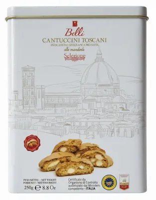 Produktbild von Kekse in der Dose: Cantuccini Toscani IGP alle Mandorle Selezione 250 g – Belli