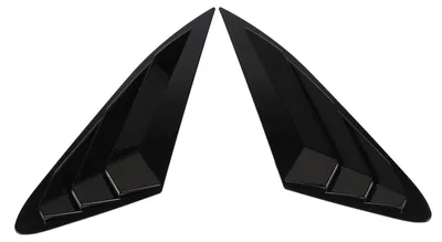 Image de 2 pièces : Lamelles de ventilation pour les vitres arrière, finition noire brillante, look sportif, résistantes aux rayures, compatibles avec les modèles Kia K5 LX, LXS et GT de 2020 à 2024