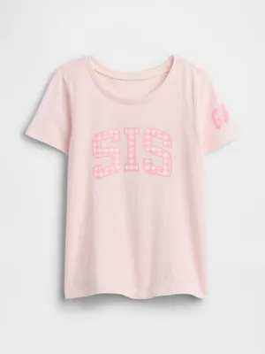 Produktbild von GAP Baby T-Shirt, Größe 12-18 Monate, mit Rundhalsausschnitt und kurzen Ärmeln, bedruckt