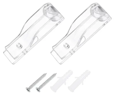 2er-Set Kettenhalter für Jalousien, 60x17,5 mm, transparent