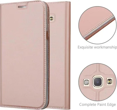 Produktbild von Cadorabo Handyhülle für Samsung Galaxy A8 2015 Schutz Hülle in Rosa Cover Etui Book Case Booklet