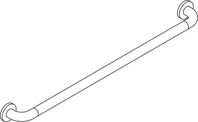 Produktbild von Haltegriff Serie 801 90 mm tief, d= 33 mm Achsma 900 mm stahlblau