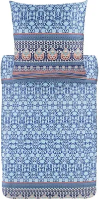Produktbild von Bassetti Bettwäsche-Garnitur MIRA Farbe BLAU B1 Größe 155x220 + 80x80cm