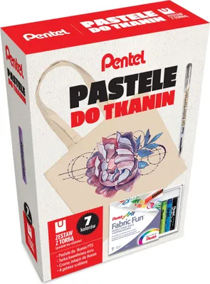 Zdjęcie produktu dla Zestaw kreatywny Pentel do tkanin z torbą i szablonami