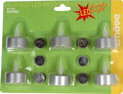 Produktbild von Näve 6 LED Kerzen - Kunststoff - silber glänzend; 505906