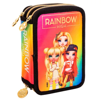 Immagine prodotto di Astuccio triplo con elementi Rainbow High Golden Style Astra
