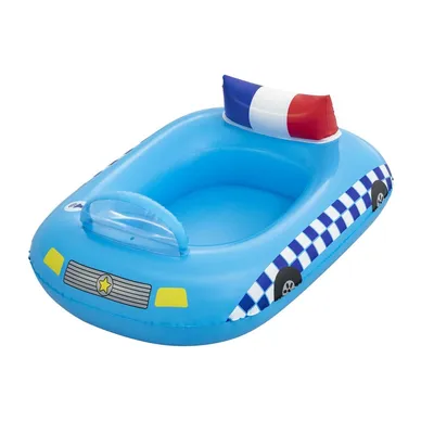 Produktbild von Bestway® Funspeakers™ Kinder-Schlauchboot Polizeiauto mit integriertem Lautsprecher 99 x 79 cm