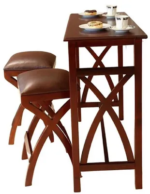 Produktbild von Casa Padrino Luxus Mahagoni Frühstückstisch Set Braun - Luxus Mahagoni Möbel