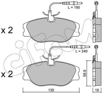 Produktbild von CIFAM Bremsbeläge Satz Vorne Bremsklötze für FIAT Scudo Kastenwagen (220) 822-072-3