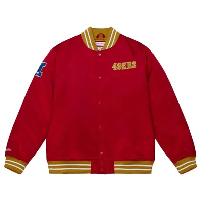 Produktbild von San Francisco 49ers NFL Mitchell & Ness Heavyweight Satin Jacke Rot-XL