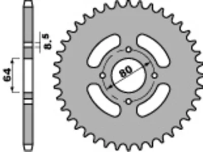 Produktbild von PBR Standard Stahlritzel hinten 838 - 428
