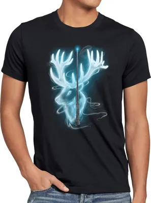 Produktbild von BaumwolleCloud Patronus Harry Herren T-Shirt schule zauberei magic potter