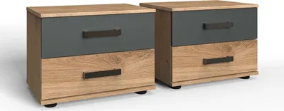 Produktbild von Wimex Stockholm 2er Set Nachtkommoden Graphit