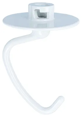 Produktbild von vhbw Knethaken kompatibel mit KitchenAid Artisan 5KSM185PSECR, 5KSM185PSECP, 5KSM185PSECM Küchenmaschine - Rührhaken, 14,5 x 12 cm, Aluminium Weiß