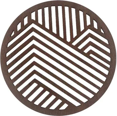 Produktbild von Famanu Wanddekoration aus Holz - Geometrische Kunst - Natürliche Holzoptik - 21x21x0,5 cm - Holzfarbe