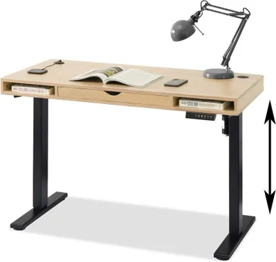 Produktbild von Schreibtisch 120 HESOL - Sonoma Eiche / Schwarz