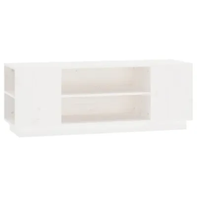 Produktbild von vidaXL TV-Schrank Weiß 110x35x40,5 cm Massivholz Kiefer